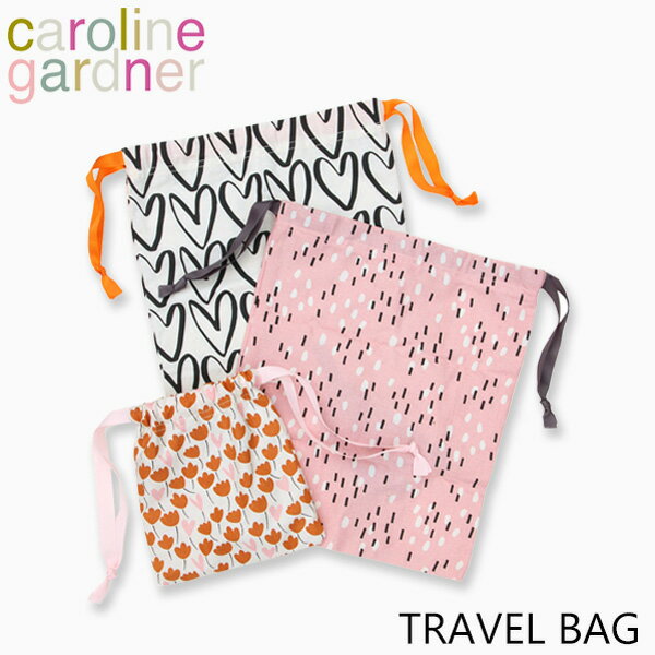 10％OFFクーポン配布中！ 1/5 23:59まで　キャロラインガードナー バッグ トラベル バッグ ラヴ ストーリー caroline gardner TRAVEL BAG LOVE STORY ブランド デザイナーズ 収納 袋 UK ロンドン TRV103ギフト プレゼント