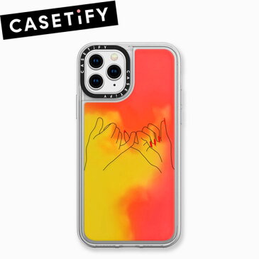 ケースティファイ アイフォン XI 11 Pro ケース ピンキー プロミス ハーズ ネオン サンド CASETiFY pinky promise HERS minimal tattoo style line art neon sand Case iPhone XI Proブランド LA 海外スマホ ギフト プレゼント　母の日