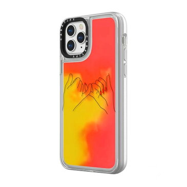 ケースティファイ アイフォン XI 11 Pro ケース ピンキー プロミス ハーズ ネオン サンド CASETiFY pinky promise HERS minimal tattoo style line art neon sand Case iPhone XI Proブランド LA 海外スマホ ギフト プレゼント　母の日