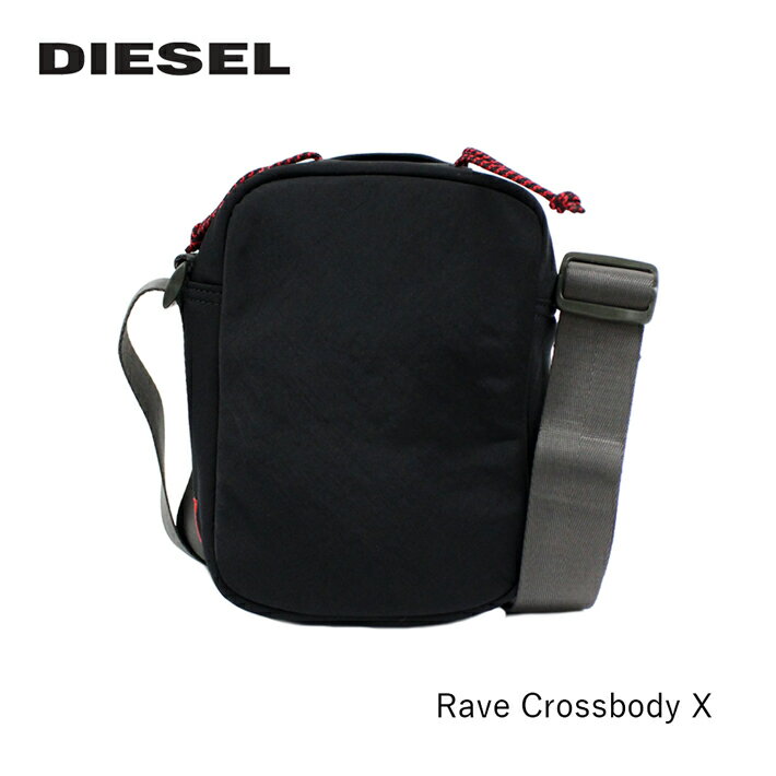 ディーゼル ショルダーバッグ メンズ DIESEL ディーゼル Rave Crossbody X クロスボディバッグショルダーバッグ バッグ メンズ 2.5L X09373 P5183 T8013 ブラック 黒プレゼント ギフト 通勤 通学 送料無料 バレンタイン