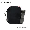 ディーゼル ボディバッグ メンズ DIESEL ディーゼル Rave Crossbody X クロスボディバッグショルダーバッグ バッグ メンズ 2.5L X09373 P5183 T8013 ブラック 黒プレゼント ギフト 通勤 通学 送料無料 バレンタイン