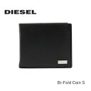 ディーゼル 財布（メンズ） SALE開催中!3/31まで DIESEL ディーゼル Bi-Fold Coin S 二つ折り財布札入れ コインケース 財布 メンズ レディース ブラック X09542 PR227 T8013レザー 本革 プレゼント ギフト 通勤 通学 送料無料 バレンタイン