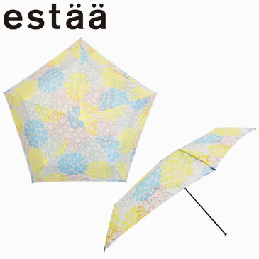 エスタ 超軽量 折り畳み傘 花ドット ライトグリーン estaa umbrella flower dot light greenブランド デザイナーズ 傘 晴雨兼用 31-230-10053-02-60-50ギフト プレゼント 父の日