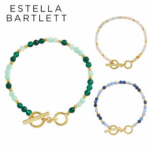 Estella Bartret エステラ バートレット T-Bar Beaded Bracelet ビーズ ブレスレットアクセサリー ブレスレット ファッション 天然石 半貴石 シンプル 可愛い 大人 レディース グリーン ブルー レインボーギフト プレゼント 誕生日 お祝い