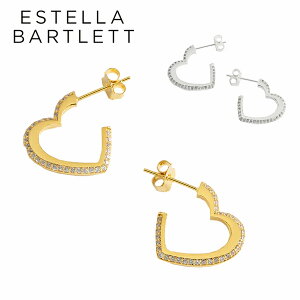 Estella Bartret エステラ バートレット Open Heart Hoops オープン ハート フープ pierced ピアスアクセサリー リングピアス フープピアス シンプル 可愛い 大人 レディース ゴールド シルバー 海外 英国 EBE5586G EBE5587Sギフト プレゼント 誕生日 お祝い