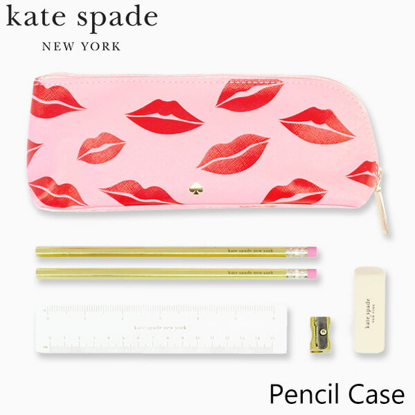 国内正規品 kate spade new york ケイト スペード ニューヨークペンケース ペンシル ケース Pencil Caseブランド デザイナーズ ステーショナリー 文房具 USA アメリカ 海外 193634-Pencil Case, Lipsギフト プレゼント 誕生日 お祝い