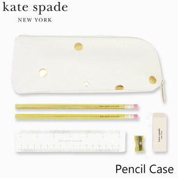 国内正規品 kate spade new york ケイト スペード ニューヨークペンケース ペンシル ケース Pencil Caseブランド デザイナーズ ステーショナリー 文房具 USA アメリカ 海外 193636-Pencil Case, Gold Dotsギフト プレゼント 誕生日 お祝い