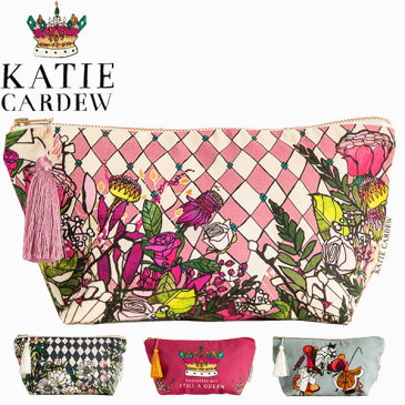 KATIE CARDEW ケイティカーデュー Zip Bags ジップバッグコスメ メイク 化粧 旅行 トラベル ポーチ マルチケース バッグインバッグ 大容量 かわいい おしゃれ 個性的 ビビッド 花 王冠 輸入 ブランド 海外 デザイナーズ UK ロンドンギフト プレゼント 誕生日 お祝い