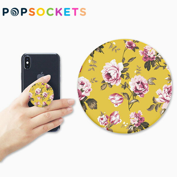 SALE開催中!9/11 1:59まで!POPSOCKETS ポップソケッツ イングリッシュ ローズ ENGLISH ROSEスマホリング スマホスタンド グリップ スマートフォン アクセサリー 花柄 レディースギフト プレゼント 誕生日 お祝い