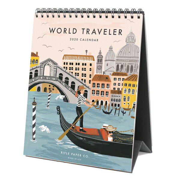 ライフルペーパー 卓上 カレンダー ワールドトラベラー 2020 デスクカレンダー RIFLE PAPER CO. World traveler 2020 DESK CALENDARカレンダー ブランド デザイナーズ USA アメリカ CAL052ギフト プレゼント