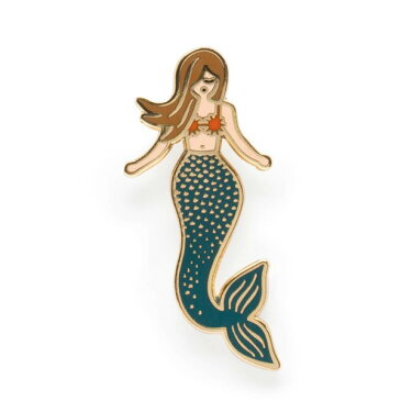 楽天スーパーセール期間中 ポイント10倍！ライフルペーパー ピンバッジ マーメイド ピンバッチ RIFLE PAPER CO. Mermaid Pin Batch ブランド デザイナーズ ピンズ USA アメリカ EPM003ギフト プレゼント