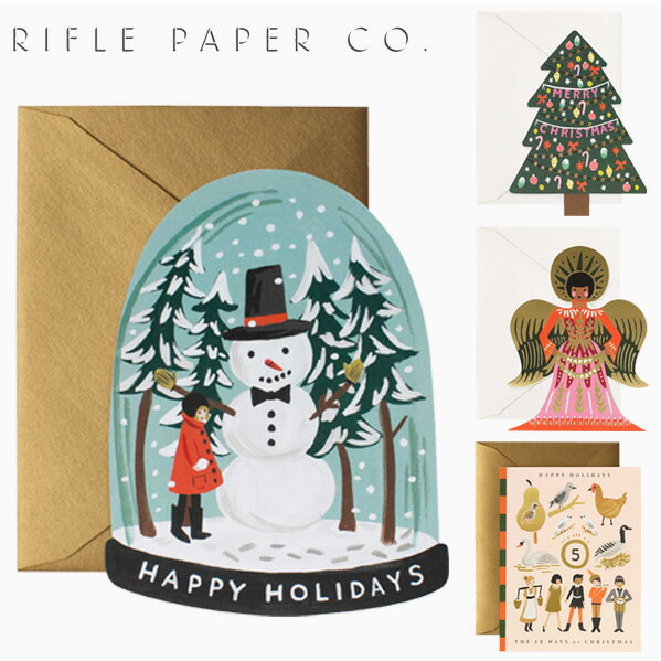 RIFLE PAPER CO. ライフルペーパー グリーティングカード HOLIDAY GREETING CARDS カードクリスマスカード クリスマス ホリデー メッセージカード ブランド デザイナーズ カード USA アメリカ 海外 GCXギフト プレゼント 誕生日 お祝い