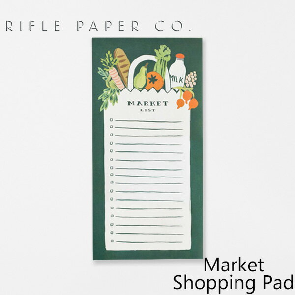 ライフルペーパー RIFLE PAPER CO. ノートパッド Market Shopping Pad マーケット ショッピングパッドブランド デザイナーズ メモ帳 USA アメリカ NPS001ギフト プレゼント