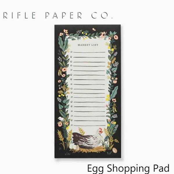 ライフルペーパー ノートパッド エッグ (カントリー ファーム) ショッピングパッド RIFLE PAPER CO. COUNTRY FARM Shopping Padブランド デザイナーズ メモ帳 USA アメリカ NPS009ギフト プレゼント