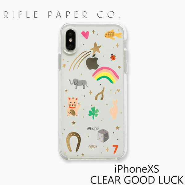 SALE開催中!3/31まで RIFLE PAPER CO. ライフルペーパー クリア アイフォン XS ケース グッド ラック アイフォン XS CLEAR GOOD LUCK iPhone XSブランド スマホ ケース USA アメリカPIC060-XSギフト プレゼント 誕生日 お祝い