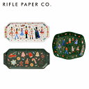 RIFLE PAPER CO. ライフルペーパー Holiday Vintage Serving Tray クリスマスドール ホワイト トレーキッチン クリスマ...