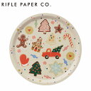 RIFLE PAPER CO. ライフルペーパー Holiday Round Serving Trayy ホリデー ラウンド サービング トレイ北欧 スウェーデ...