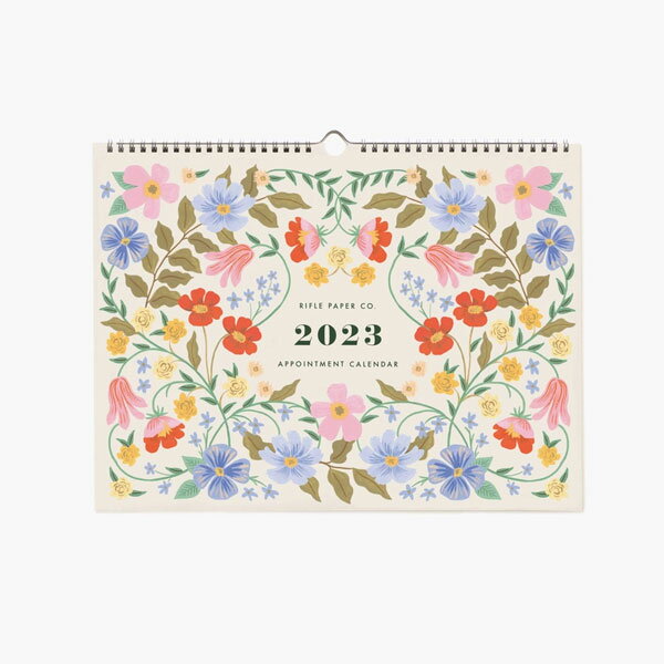 RIFLE PAPER CO. ライフルペーパー2023年 appointment calender アポイントメント カレンダー壁掛けカレンダー 書き込み ブランド デザイナーズ USA アメリカ 海外 花柄 おしゃれ 可愛い 2023 壁掛け インテリアギフト プレゼント 誕生日 お祝い