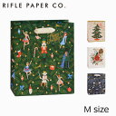 RIFLE PAPER CO. ライフルペーパー Holiday Gift Bag Medium ホリデー ギフトバッグ Mクリスマス リボン付き プレゼントバッグ ラッピング袋 ラッピング用品 包装袋 お渡し用袋 ブランド デザイナーズ USA アメリカ 海外 GBXギフト プレゼント 誕生日 お祝い