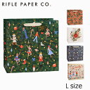 RIFLE PAPER CO. ライフルペーパー Holiday Gift Bag Large ホリデー ギフトバッグ Lクリスマス リボン付き プレゼントバッグ ラッピング袋 ラッピング用品 包装袋 お渡し用袋 ブランド デザイナーズ USA アメリカ 海外 GBXギフト プレゼント 誕生日 お祝い