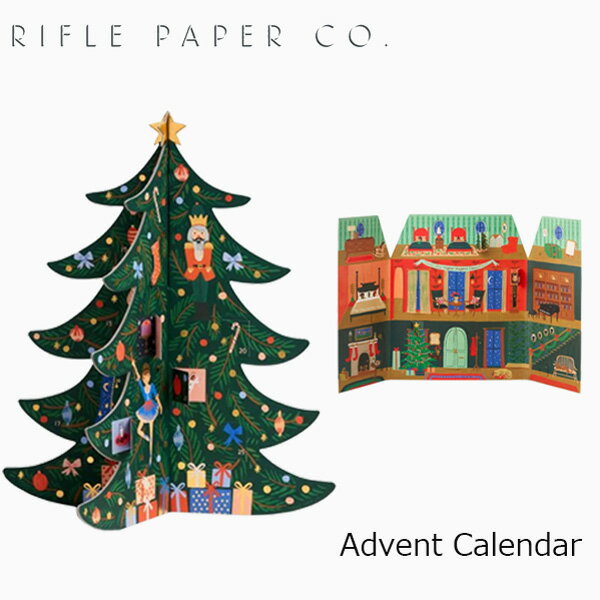 RIFLE PAPER CO. ライフルペーパー Christmas Advent Calendar クリスマス アドベントカレンダー カレンダー ツリー ハウス Christmas Advent Calendar ACX002 ACX003ブランド デザイナーズ USA アメリカ 海外ギフト プレゼント クリスマス お祝い