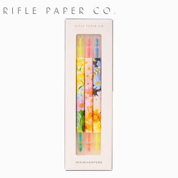 RIFLE PAPER CO. ライフルペーパー Marguerite Highlighter Set マーガレット 蛍光ペン セット3本 5色 ブランド デザイナーズ ペン USA アメリカ BHA001ギフト プレゼント 誕生日 お祝い