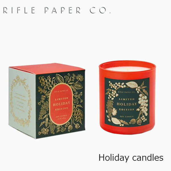 RIFLE PAPER CO. ライフルペーパー キャンドル CANDLE フレグランス ホリデー キャンドル Holiday candles クリスマスブランド デザイナーズ ディフーザー USA アメリカ 海外 CNDG006ギフト プレゼント 誕生日 お祝い 送料無料