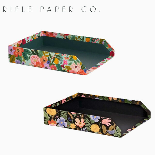 RIFLE PAPER CO. ライフルペーパー ガーデンパーティ レタートレー Garden party letter trayデスク 収納 整理整頓 トレイ 花柄 可愛い おしゃれ ブランド デザイナーズ USA アメリカ 海外 DPE001 DPE002ギフト プレゼント 誕生日 お祝い