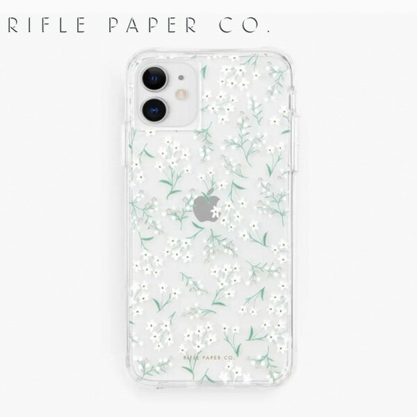 9/4の20時〜時限SALE!RIFLE PAPER CO. ライフルペーパー iPhone11 iPhoneXR アイフォンケース クリア プティフルール Petit Fleur iPhone花柄 クリア シンプル ストーン 白 スマホケース USA PIC072ギフト プレゼント 誕生日 お祝い 送料無料