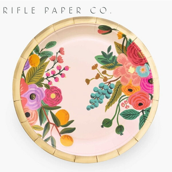 RIFLE PAPER CO. ライフルペーパー ガーデンパーティ・ラージプレート Garden party Large Platesペーパープレート L 10枚セット ブランド デザイナーズ USA アメリカ 海外 PSJ001ギフト プレゼント 誕生日 お祝い