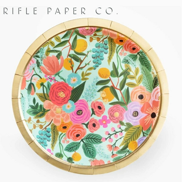 RIFLE PAPER CO. ライフルペーパー ガーデンパーティ・スモールプレート Garden Party Small Platesペーパープレート S 10枚セット ブランド デザイナーズ USA アメリカ 海外 PSK001ギフト プレゼント 誕生日 お祝い