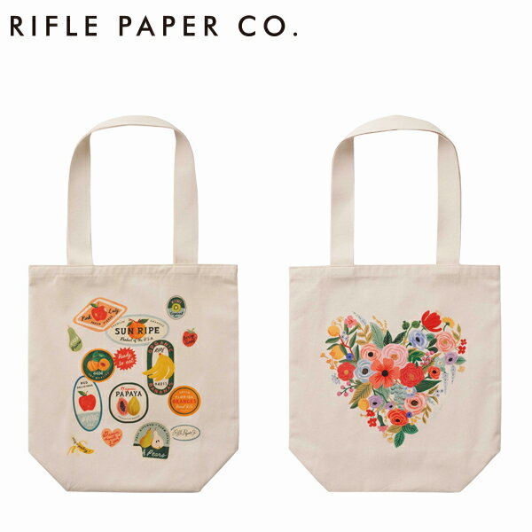 RIFLE PAPER CO. ライフルペーパー Canvas Tote Bag キャンバス コットン トートバッグ バッグ コレクション 通勤 通学 A4 エコバッグ サブバッグブランド デザイナーズ 肩掛け バッグ 花柄 フルーツ アメリカ 海外ギフト プレゼント 誕生日 お祝い