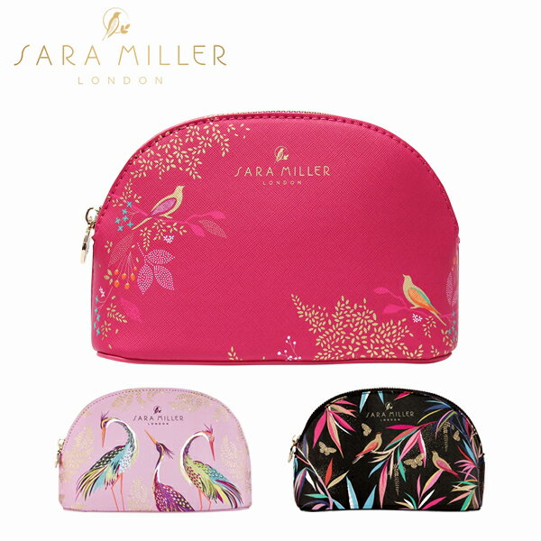 SARA MILLER サラミラー Small Cosmetic Bag スモール コスメ バッグ Pouchコスメポーチ アクセサリー メイク 化粧 ポーチ 上品 鳥 ブラック ピンク 可愛い ブランド デザイナーズ UK ロンドン FG8506 FG8437 FG4562ギフト プレゼント 誕生日 お祝い 送料無料