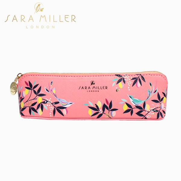 ペンケース レディース（売れ筋ランキング） SARA MILLER サラミラー スリム ペンシルケース Slim Pencil Caseペンケース 筆箱 文房具 ポーチ ピンク 鳥 レディース ブランド デザイナーズ ステーショナリー ピンク UK ロンドン SAM2125ギフト プレゼント 誕生日 お祝い