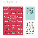 THE ART FILE アートファイル Christmas Card クリスマス カードグリーティングカード クリスマスカード メッセージカード 手紙 封筒付き ホリデー 犬 ダックスフンド ブランド デザイナーズ 可愛い 海外 UK NFXギフト プレゼント 誕生日 お祝い