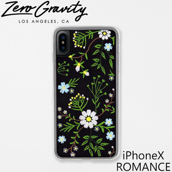 9/4の20時〜時限SALE!ZEROGRAVITY ゼログラビティ アイフォン ケース アイフォン テン ロマンス iPhoneX ROMANCEブランド LAブランド スマホ ケース iPhoneXS iPhoneケース 刺繍 花柄ギフト プレゼント 誕生日 お祝い