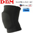 D&M バレーボール 膝サポーター ひざパッド ジュニア用　ニーパッド ディー＆エム　817【2枚までメール便OK!!】 1