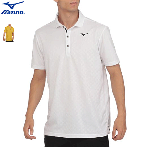 MIZUNO ミズノ ポロシャツ ゴルフウェア 格子柄半袖シャツ 共衿 メンズ 男性用 52MA0004　1枚までメール便OK 返品・交換不可