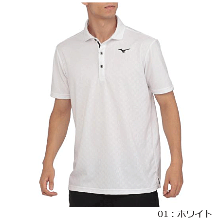 MIZUNO ミズノ ポロシャツ ゴルフウェア 格子柄半袖シャツ 共衿 メンズ 男性用 52MA0004　1枚までメール便OK 返品・交換不可