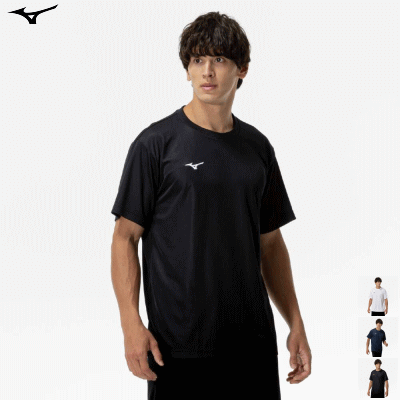 ミズノ バレーボール シャツ 練習機 半袖Tシャツ 半袖シャツ Tシャツ ナビドライTシャツ 丸首 ユニセッ..