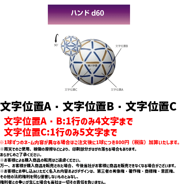 【ネーム加工付】モルテン ハンドボール d60 0号球 屋内用 検定球 新規定 小学生女...