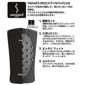 【molten/モルテン】バレーボールグッズ/膝用サポーター・ニーサポーター2個セット・バレー用品・小物【VB】【1SETまでメール便OK】