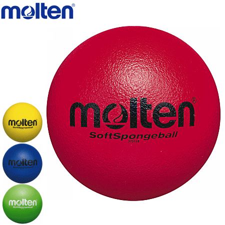 ＜商品説明＞ ■メーカー Molten(モルテン) ■サイズ 円周：50〜52cm 直径：約16cm 85g〜105g ■カラー R：レッド SK：ブルー Y：イエロー G：グリーン ■素材 スポンジ ■生産国 台湾製 ■備考 ※スポンジ製の為ご使用状況によっては 変形及び破損することがあります。 ※吸水性が有りますので 水の近くでは使用しないでください。 ※当店とメーカーの在庫を合わせた数を表示しておりますので、 稀に欠品する場合もございます。