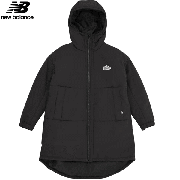 ニューバランス newbalance ハーフコート 中綿コート ベンチコート シューパッチ中綿ハーフコート ジュニア キッズ 子供用 ABJ55567【25FW-SPZ】