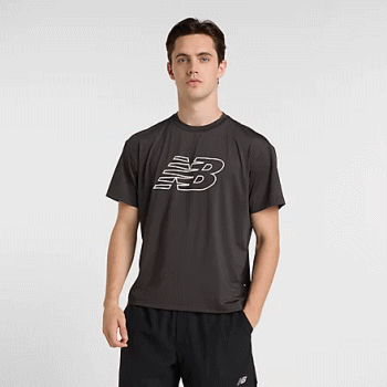 New Balance ニューバランス Tシャツ 半袖シャツ 半袖Tシャツ スポーツウェア トレーニングウェア メンズ 男性用 AMT51510 BLK【1枚までメール便OK】