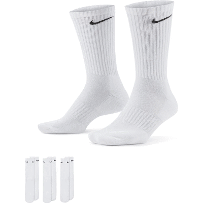 NIKE ナイキ 3足組 ソックス 靴下 スポーツソックス 3P エブリデイ クッション クルー ソックス 通学 部活 SX7664 100