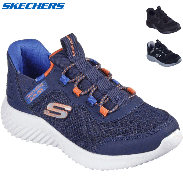 スケッチャーズ SKECHERS スリップインズ BOUNDER-BRISK-BURST スニーカー スポーツシューズ 運動靴 通学 ハンズフリー ボーイズ 男の子用 403822L