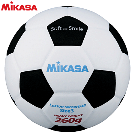 MIKSA ミカサ スマイルサッカー 3号球 サッカーボール 260g スマイルボール 小学校低学年用 SF326-WBK