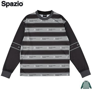 スパッツィオ フットサル サッカー 長袖シャツ 練習着 オーバーサイズ長袖ボーダープラシャツ ジュニア 子供 キッズ GE-1016 SPAZIO 【1枚までメール便OK】