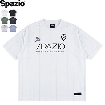 Rakuten - SPAZIO スパッツィオ サッカー フットサル 半袖シャツ 練習着 ストライプオーバーサイズプラTシャツ GE-1152 ジュニア 子供用 キッズ【1枚までメール便OK】